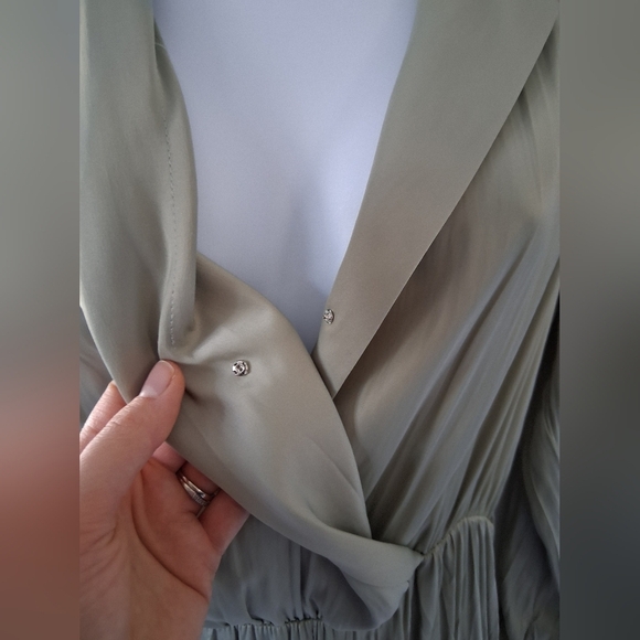 Joie/ Elegant Sage Green Jumpsuit/ Pleated/ Size US S - Picture 11 of 16